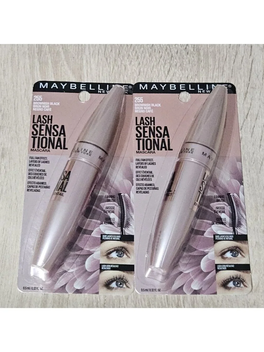 Maybelline Lash Sensational  Mascara #255 Brownish  Black Lot Of 2 Fan Effect